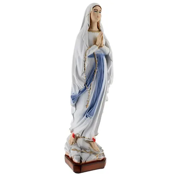 Notre-Dame Lourdes poudre de marbre 65 cm EXTÉRIEUR