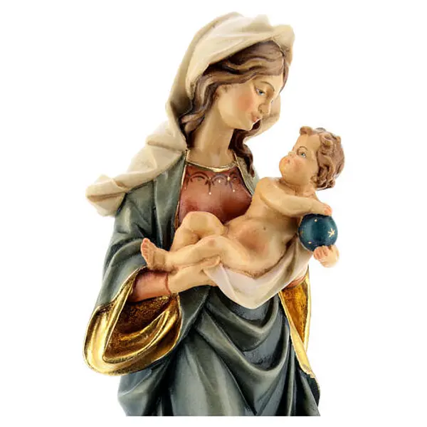Statue Notre-Dame Mauch bois peint Val Gardena 25-30-40 cm