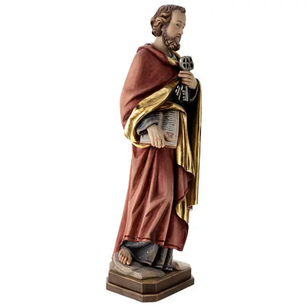 Statue de Saint Pierre bois coloré