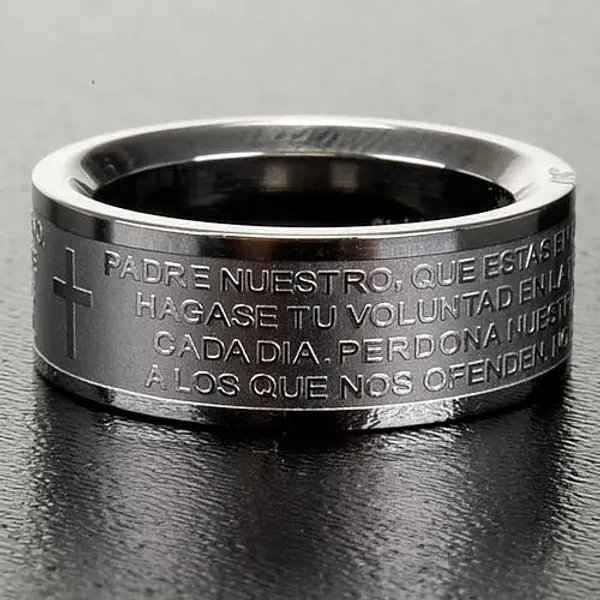 Bague Notre Père INOX LUX ESP