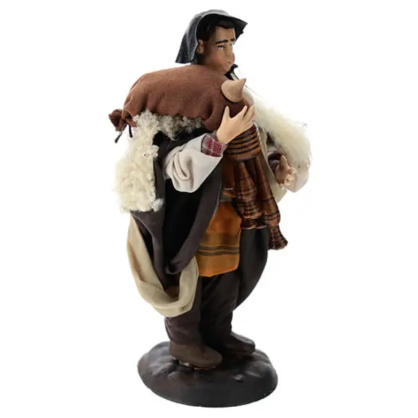 Santon joueur de musette 18 cm crèche Napolitaine