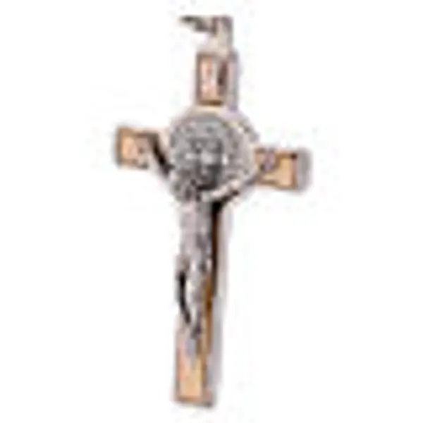 Croix Saint Benoît bois d'érable 8x4 cm