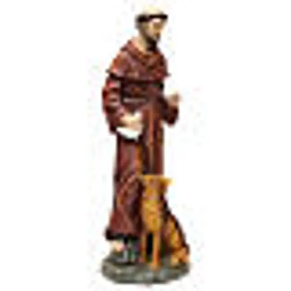 Saint François avec loup 50 cm résine