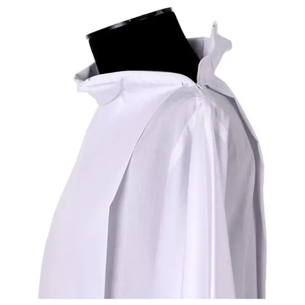 Aube avec plis blanc broderie épis et raisin