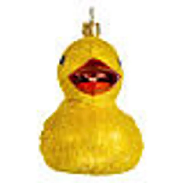Canard jouet avec paillettes verre soufflé sapin de Noël 10 cm