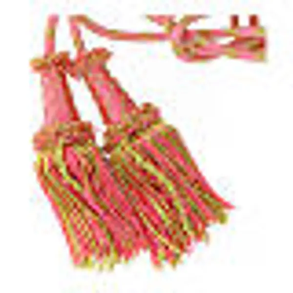 Cordon sacerdotal d'aube de luxe gland bois cannetille couleur camélia et or
