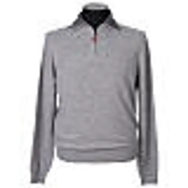 Pull style camionneur gris In Primis 10% cachemire 40% laine mérinos