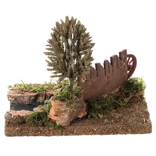 Courbe rivière et arbre crèche 8 cm 15x15x15 cm