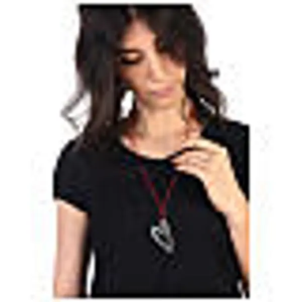 Collier en corde avec coeur pendentif argent 925 HOLYART