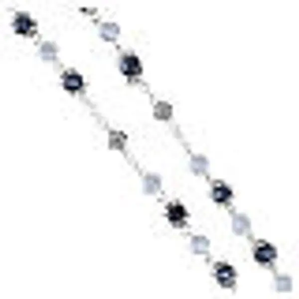 Chapelet grains 4 mm bleu-gris cristal synthétique Vierge Miraculeuse