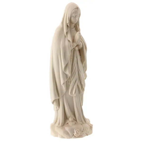 Statue Notre-Dame Lourdes bois Valgardena naturel