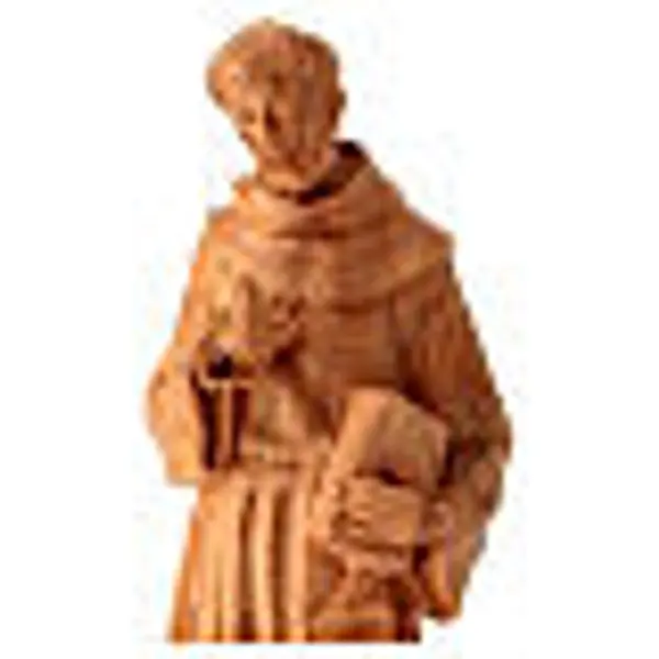 Statuette Saint François d'Assise tourterelle bois olivier