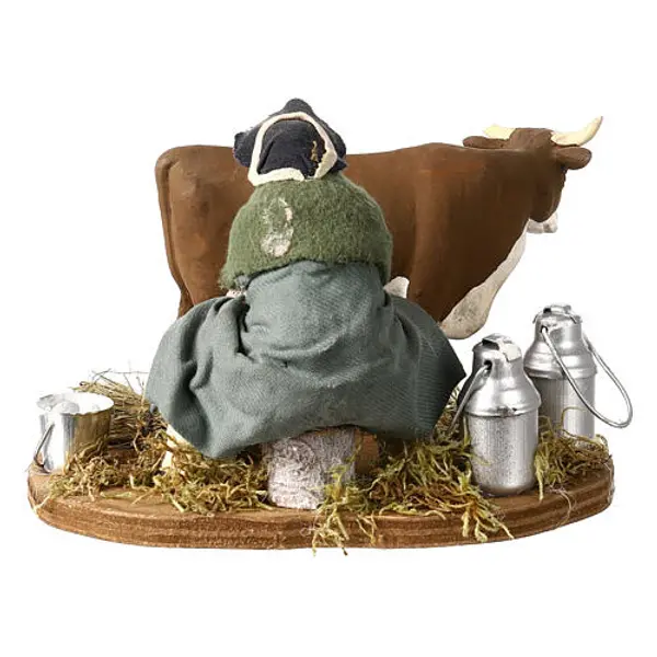 Homme qui trait une vache 12 cm crèche napolitaine