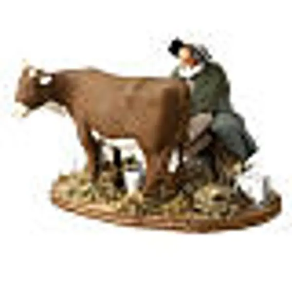 Homme qui trait une vache 12 cm crèche napolitaine