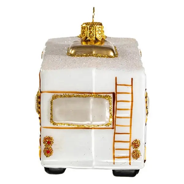 Camping car décoration verre soufflé sapin Noël