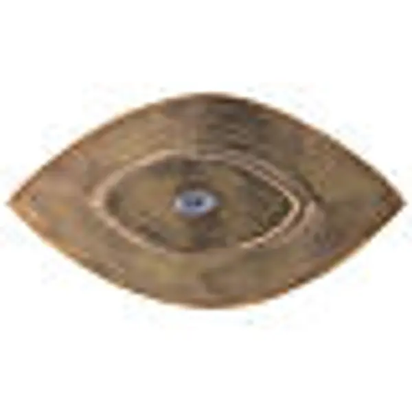 Assiette pour bougie feuille laiton doré brillant bougie 9x5,5 cm
