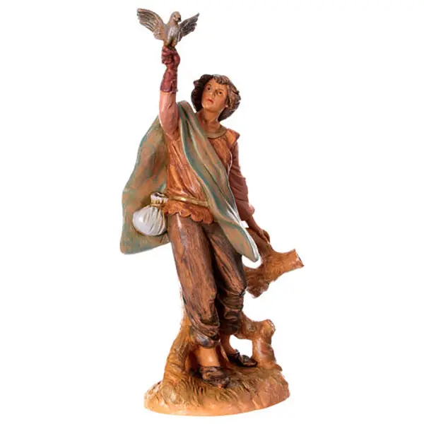 Fauconnier crèche Fontanini 30 cm pvc peint main