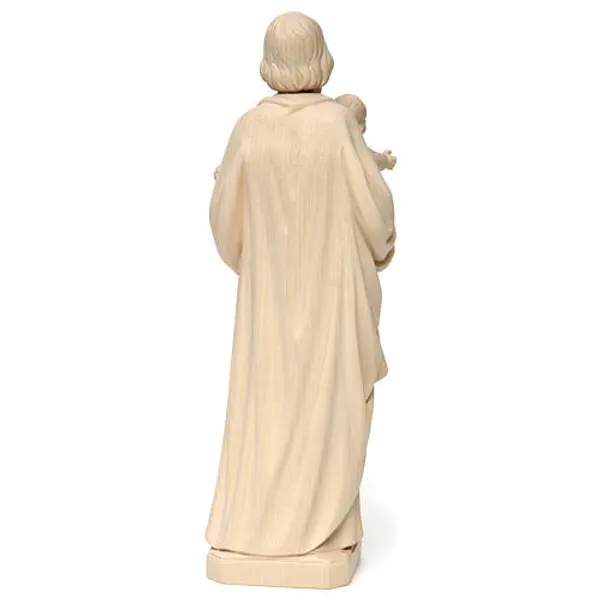 Saint Joseph avec Enfant réaliste bois naturel