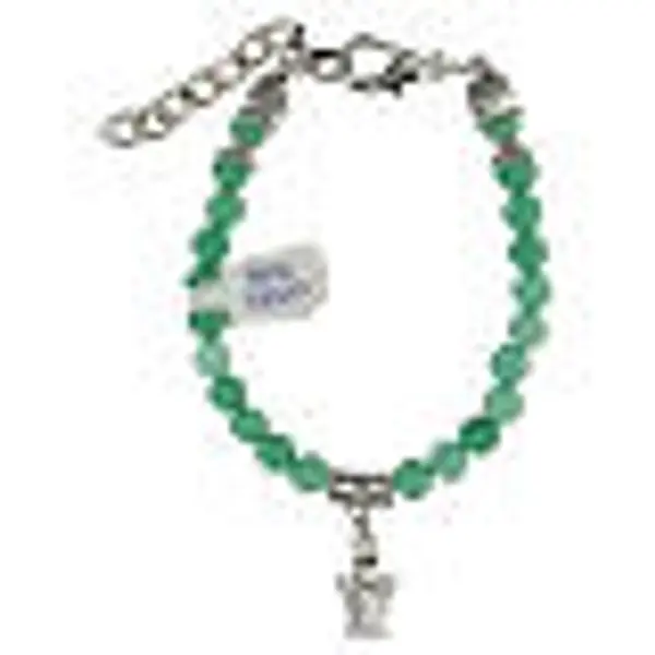 Bracelet avec perles en pierre naturelle Jade et Ange Gardien