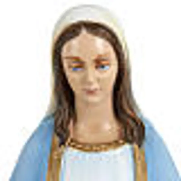 Statue Miraculeuse manteau bleu marbre 60cm