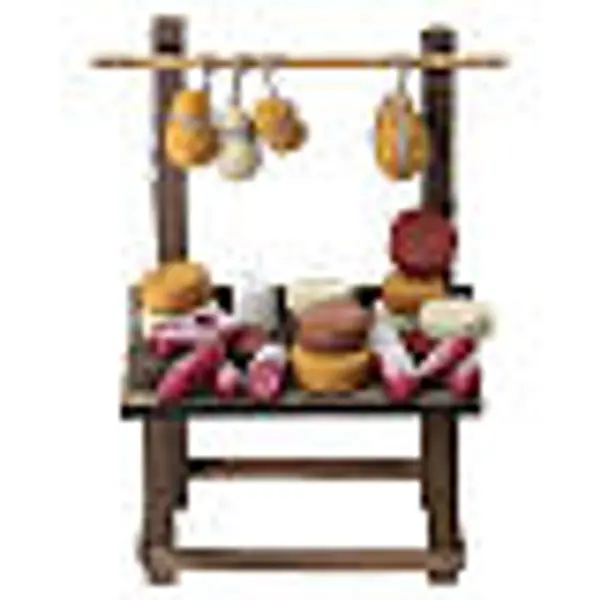 Étal charcuterie et fromage 10x6x4 cm crèche 12 cm