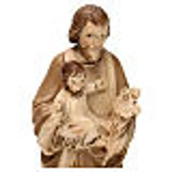 Saint Joseph avec Enfant bruni 3 tons réaliste