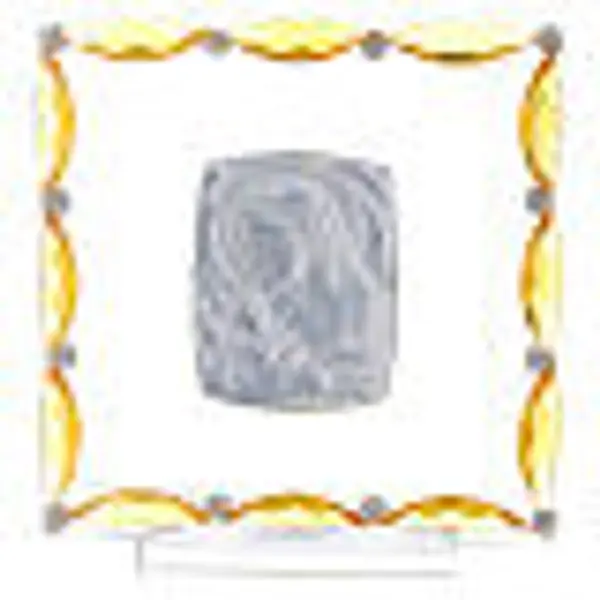 Cadre avec cristaux ambrés et argent bilaminé Maternité 20x15 cm