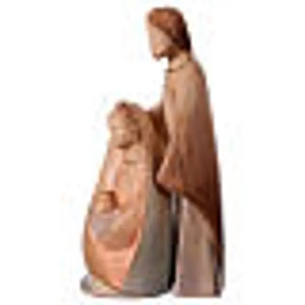 Nativité La joie deux pièce bois frêne aquarelle Val Gardena