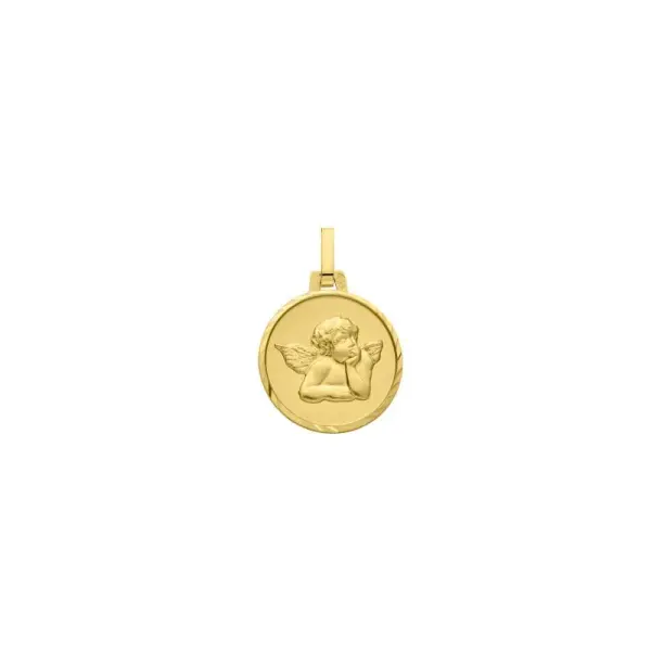 Médaille de l'Archange Raphaël en Or 18 carats de 14mm