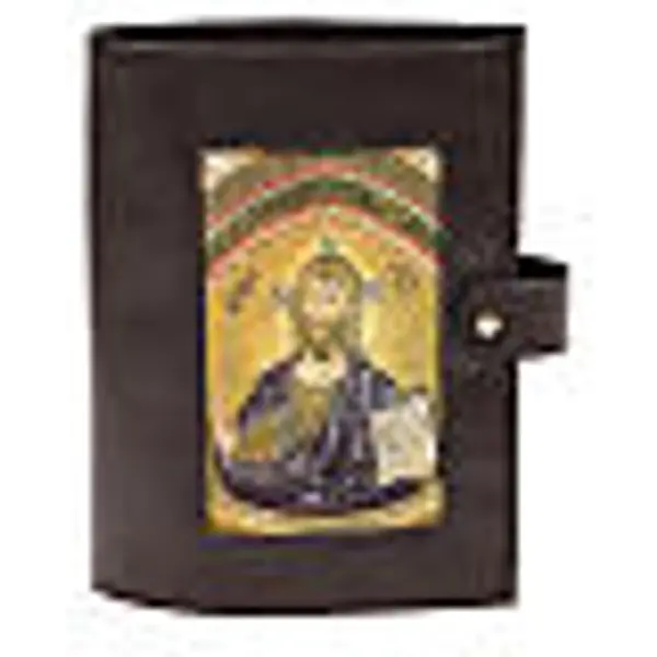 Couverture Bible Jérusalem Pantocrator cuir brun foncé