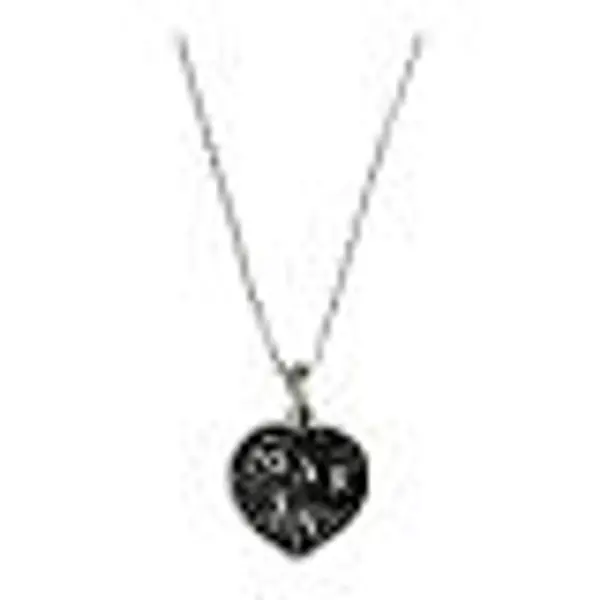 Collier Benedictus coeur Mater 19 mm Benedictus argent 925 rhodié bruni