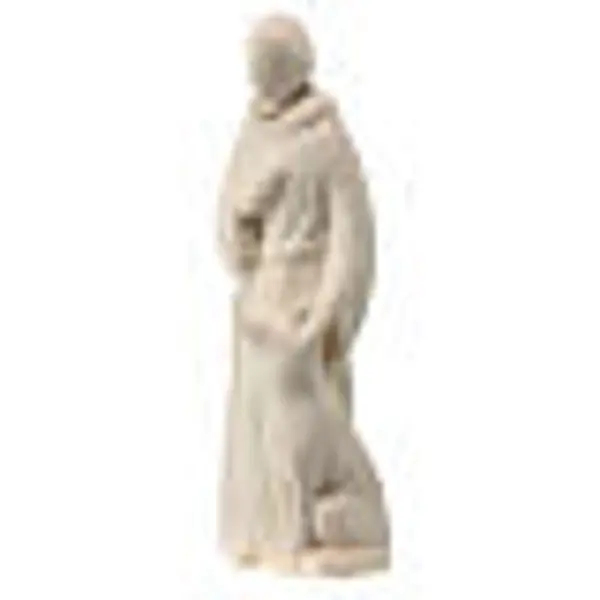Saint François avec loup statue statue moderne Val Gardena bois érable naturel