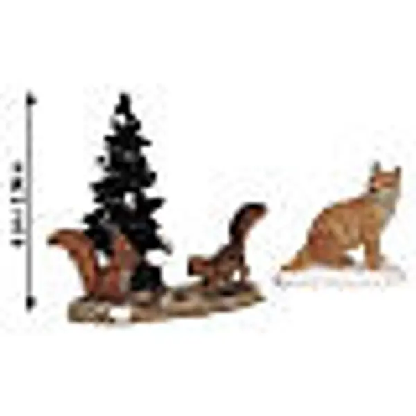 Woodland Animals ensemble de 4 figurines Lemax Vail Village 6x18x4 cm - 12516