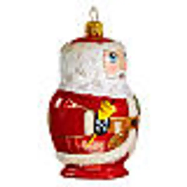 Père Noël style russe décoration sapin Noël verre soufflé
