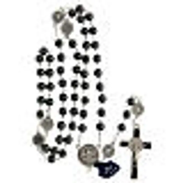 Chapelet Saint Benoît grains hématite 8 mm