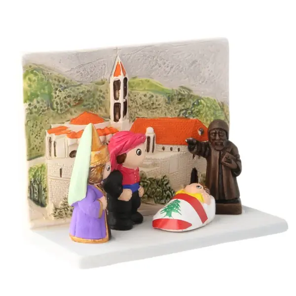 Crèche du Liban en céramique 8x7cm