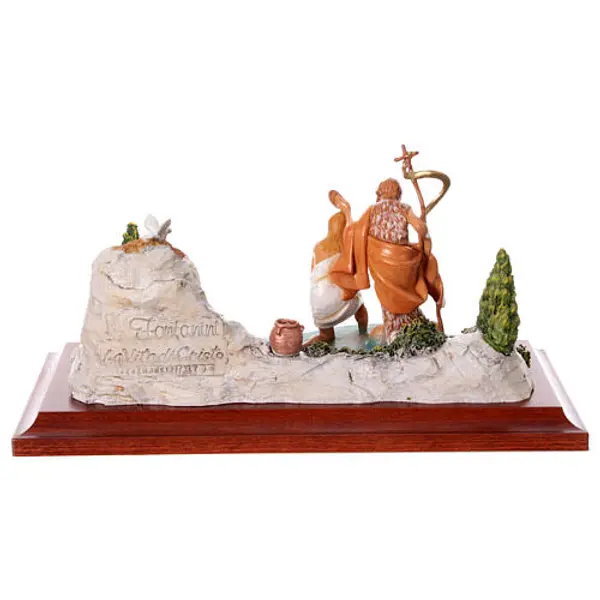 Scène Baptême de Jésus santons crèche de Pâques Fontanini 12 cm