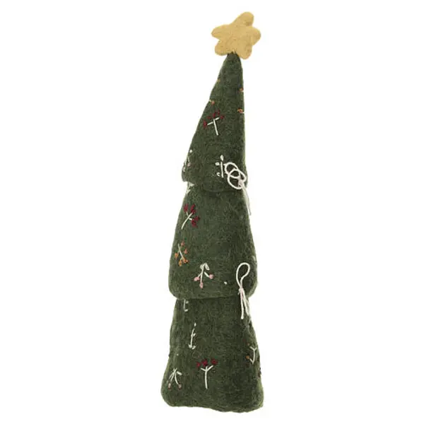 Sapin de Noël Gry & Syf 3 en 1 en laine décoré 28 cm