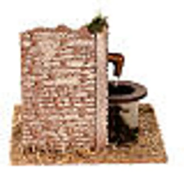Fontaine murale sur mur en pierre 15x15 cm pour crèche 10 cm