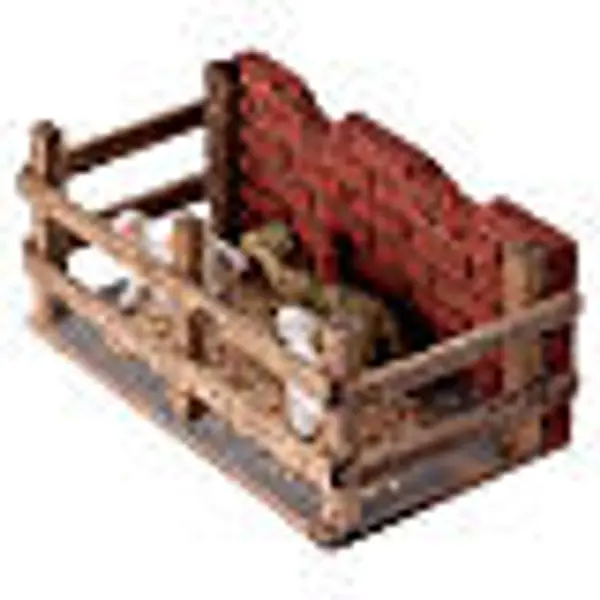 Enclos avec moutons crèche napolitaine 10 cm 5x10x5 cm
