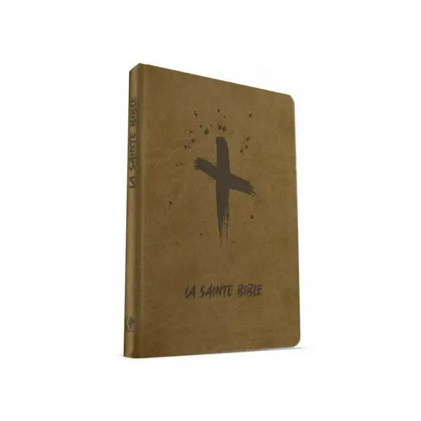 Bible Segond Esaïe beige motif croix