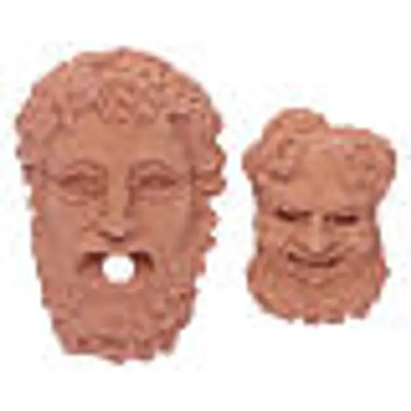 Têtes dieux grecs Zeus et Bacchus