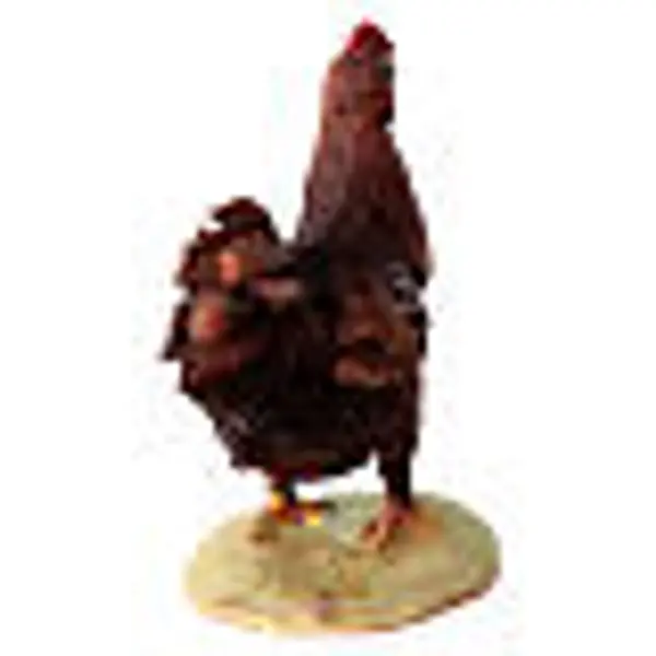Poule marron debout crèche Tripi 30 cm