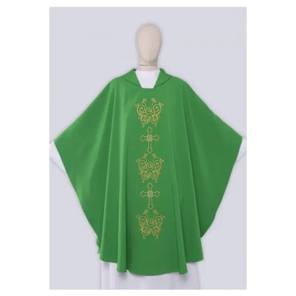 Chasuble verte avec broderie G15/z