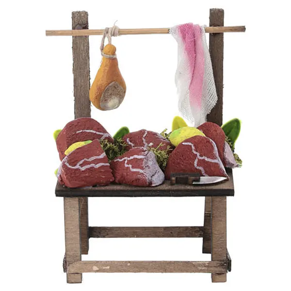 Étal de viande 10x7x4 cm pour crèche 12 cm