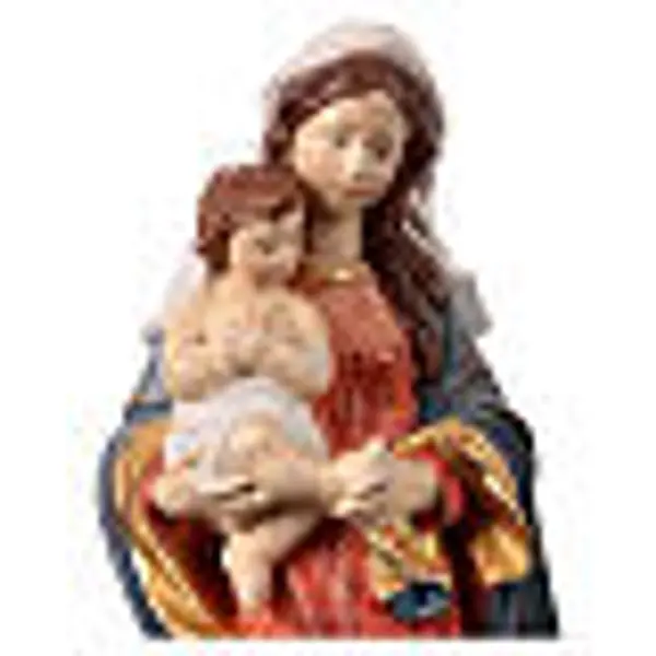 Vierge style baroque 40 cm bois Valgardena Old Gold