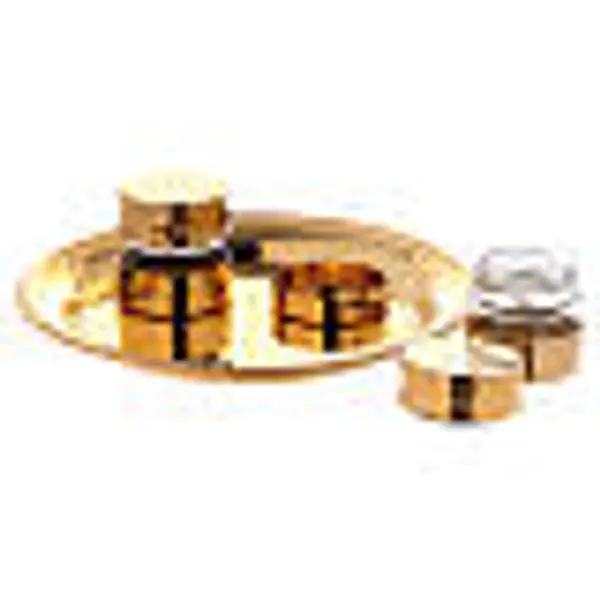 Set Huiles Baptême laiton doré 24k