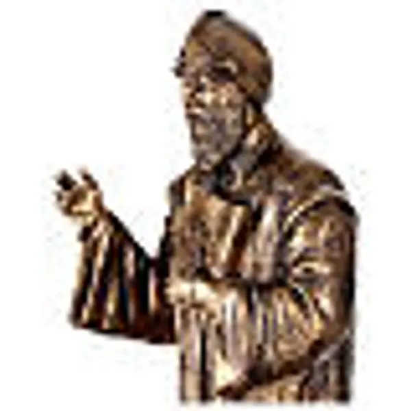 Statue Saint Charbel en résine patinée bronze 40 cm