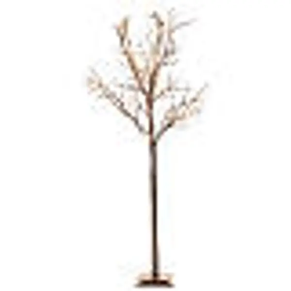 Arbre lumineux doré type hêtre 210 cm 192 LEDs blanc chaud intérieur