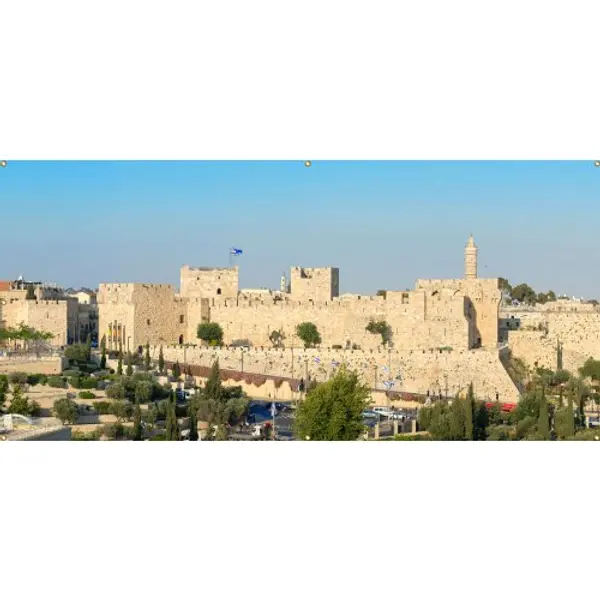 Soucca panoramique Beit Hamikdash de Jérusalem, panneau simple paroi, largeur 16 m